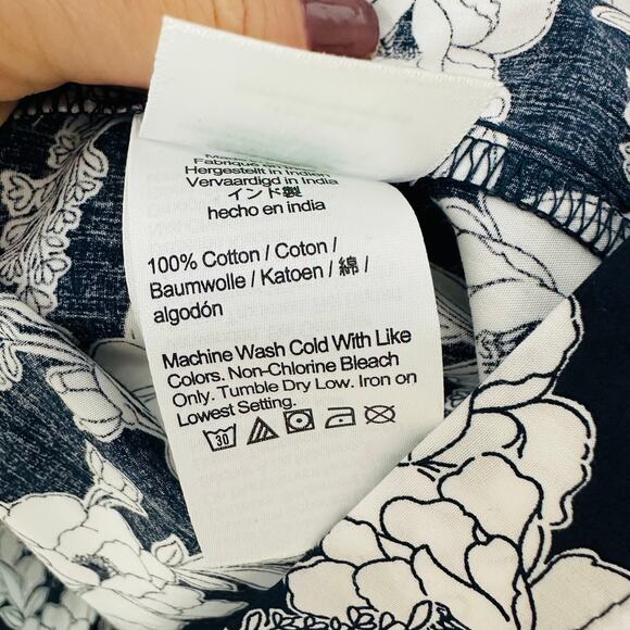 J.Crew Tie Shoulder Poplin Dress in Magnolia Floral Navy BG490 Size XS - Picture 5 of 8